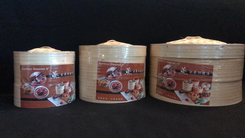 Bamboo steamer 8inch (3pcs/set)