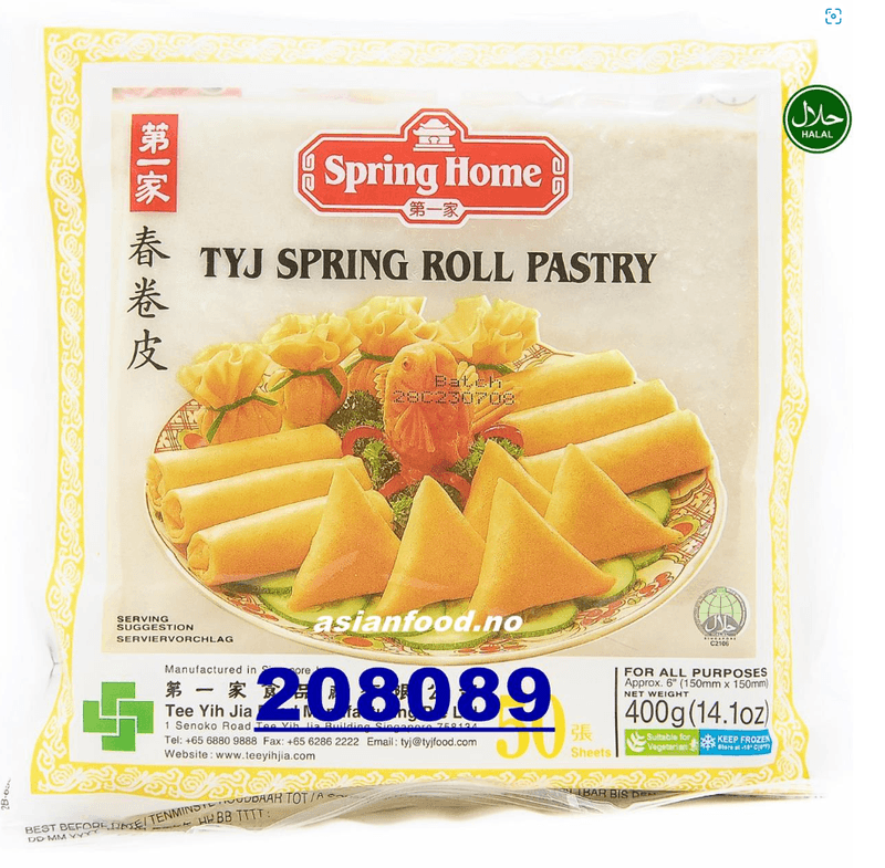 SPRING HOME Springroll pastry 150X50sheets400gBBD30April2026